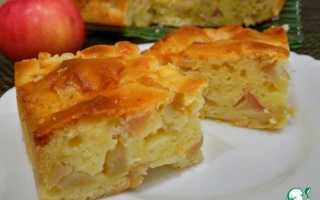 Пирог с яблоками на кефире калорийность