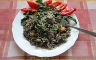 Печень свиная с гречкой в мультиварке