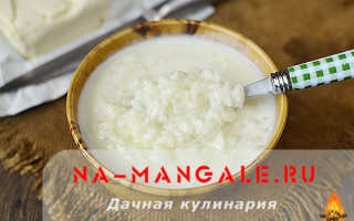 Рецепт молочного супа с рисом на молоке